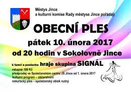 Pozvánka obecní ples 2017