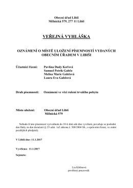 veřejná vyhláška