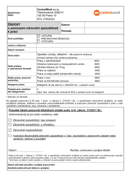 Potvrzení o lékařské prohlídce