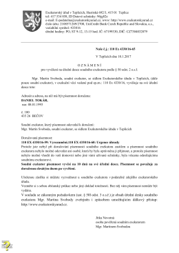 je obsah úřední desky soudního exekutora Mgr. Martina Svob