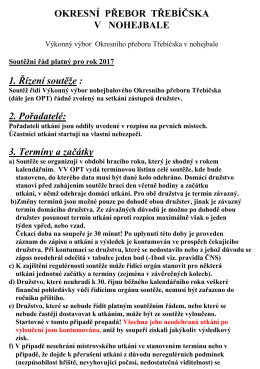 1. Ř&iacute;zen&iacute; soutěže