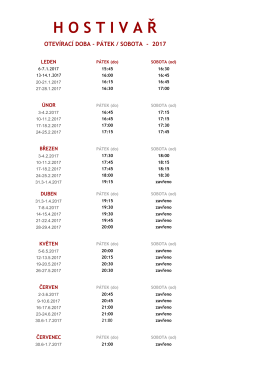 H O S T I V A Ř