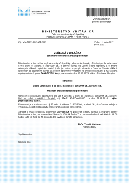 PAVLOVYCH Vasyl - Ministerstvo vnitra České republiky