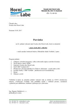 Pozvánka - Horní Labe