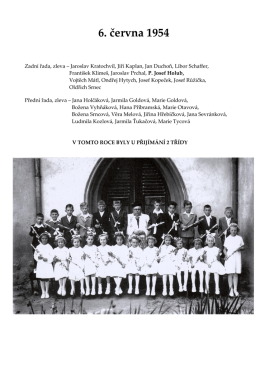 Svat&eacute; přij&iacute;m&aacute;n&iacute; -1954