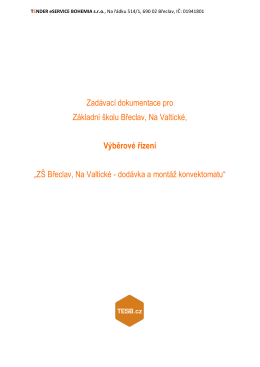 Zadávací dokumentace pro výběrové řízení - Břeclav