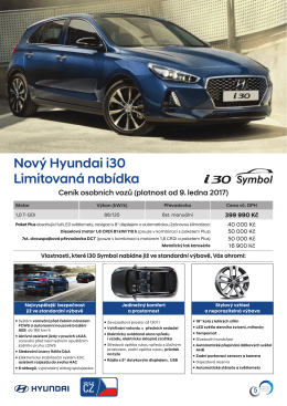 Český ceník Hyundai i30 nové generace