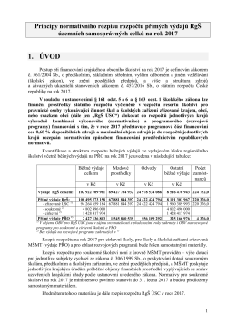 2. Rozpočtov&eacute; zdroje Rg&Scaron; &Uacute;SC pro rok 2017