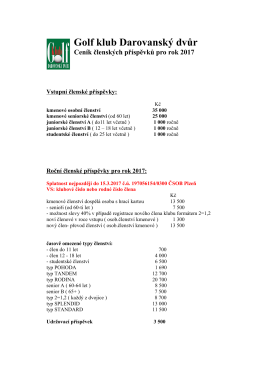 Cen&iacute;k člensk&yacute;ch př&iacute;spěvků 2017 ke stažen&iacute;