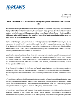 Fond Encore+ se za 84 mili&oacute;nů eur stal nov&yacute;m