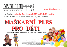 pořádá v sobotu 14. ledna 2017 od 14:00 hodin