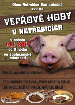 Pozv&aacute;nka na vepřov&eacute; hody