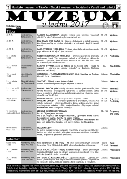 program_leden_2017 - Husitské muzeum v Táboře