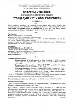 Eurodražby.cz-dražebn&iacute; vyhl&aacute;&scaron;ka