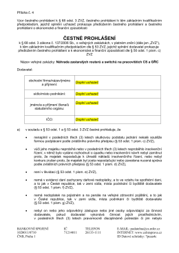 Čestn&eacute; prohl&aacute;&scaron;en&iacute;