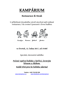 více informací zde - Restaurace Kampárium