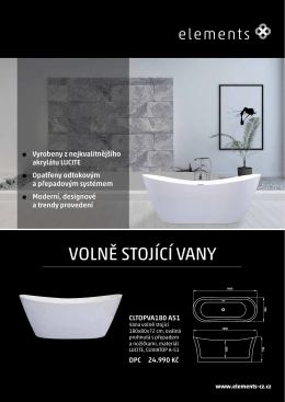 VOLNĚ STOJÍCÍ VANY