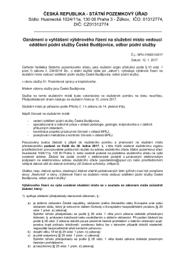 ČESK&Aacute; REPUBLIKA - ST&Aacute;TN&Iacute; POZEMKOV&Yacute; &Uacute;ŘAD S&iacute;dlo