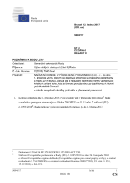 5094/17 ls/rk 1 DGG 1B 1. Komise oznámila dne 1. prosince 2016