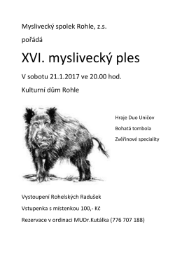 XVI. myslivecký ples