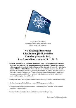 Nejdůležitější informace k letošnímu, již 48. ročníku Zimního