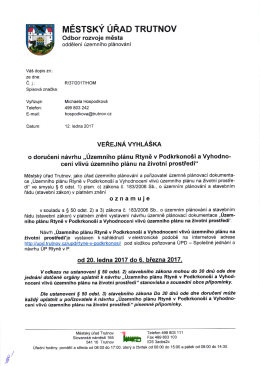 Veřejná vyhláška