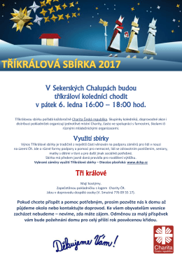 Tříkrálová sbírka 06.01.2017