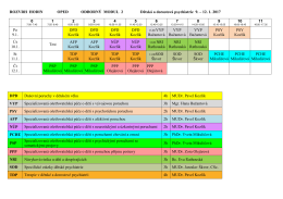 ROZVRH HODIN OPED ODBORNÝ MODUL 2 Dětská a dorostová