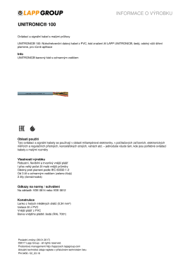 Informace o v&yacute;robku  - LAPP KABEL sro