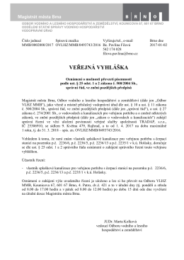 veřejná vyhláška - Úřední deska