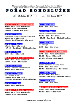 St&aacute;hnout  - Ř&iacute;mskokatolick&aacute; farnost Bor