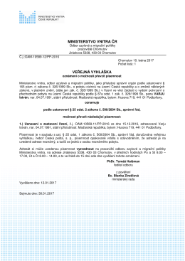 VARJU Istv&aacute;n - Ministerstvo vnitra Česk&eacute; republiky