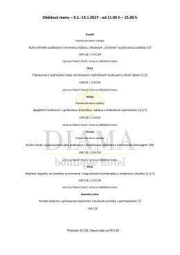 Obědové menu - Café Wine Bar Diama