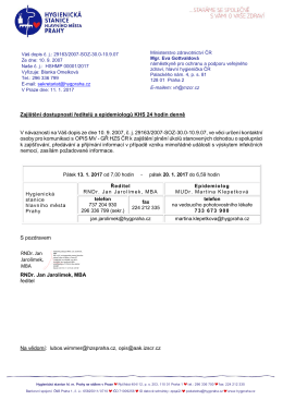 Hlavičkov&yacute; pap&iacute;r KHSSTC - Hygienick&aacute; stanice hlavn&iacute;ho města Prahy