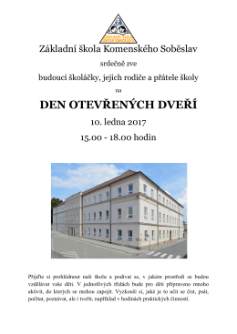 DEN OTEVŘEN&Yacute;CH DVEŘ&Iacute;