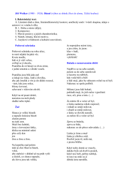 B&aacute;sně (v&yacute;bor ze sb&iacute;rek Host do domu, Těžk&aacute; hodina)