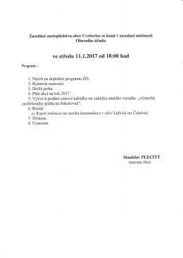 ve středa l1,.1,.20l7 od 18:00 hod