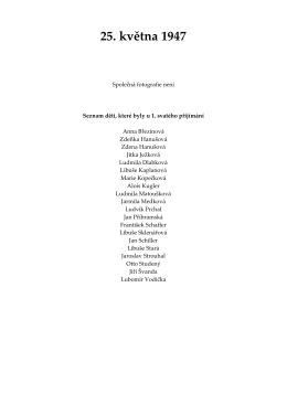 Svat&eacute; přij&iacute;m&aacute;n&iacute; -1947