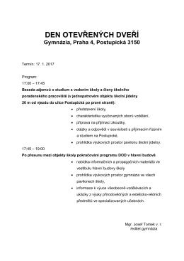 DEN OTEVŘEN&Yacute;CH DVEŘ&Iacute;