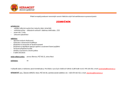 z&aacute;mečn&iacute;k - KERAMOST, as