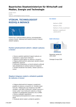 Výzkum, technologický rozvoj a inovace: INTERREG