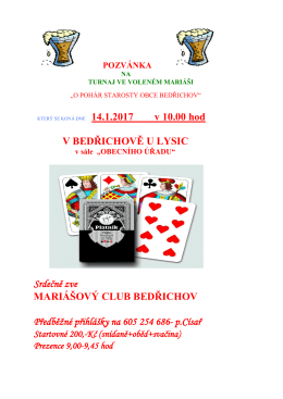 ČESK&Yacute; SVAZ MARI&Aacute;&Scaron;E &ndash; PRAVIDLA LICITOVAN&Eacute;HO MARI&Aacute;&Scaron;E