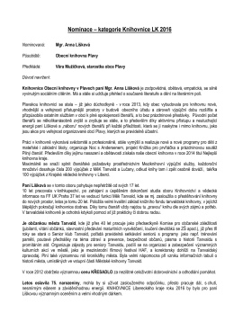 nominace starostkou obce