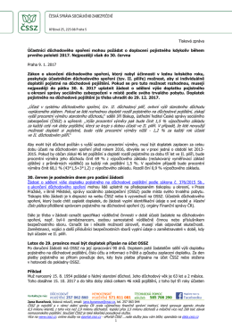 Stanovisko ČSSZ k situaci ve v&yacute;plat&aacute;ch d&aacute;vek nemocensk&eacute;ho