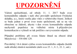 Nová svozová firma komunálního odpadu