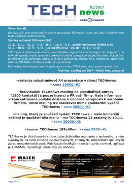 TECHnews 01 - Svět plastů