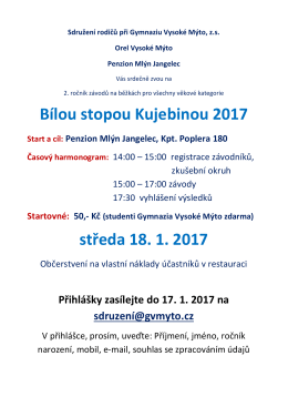 Bílou stopou Kujebinou 2017 středa 18. 1. 2017