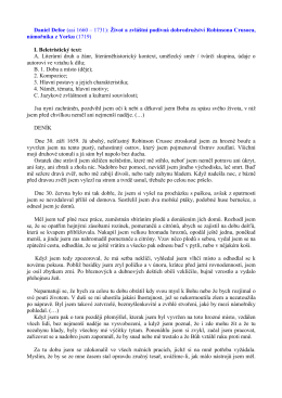 Život a zvláštní podivná dobrodružství Robinsona Crusoe