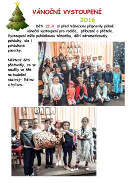 Vánoční vystoupení 2.A, 2016