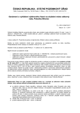 ČESK&Aacute; REPUBLIKA - ST&Aacute;TN&Iacute; POZEMKOV&Yacute; &Uacute;ŘAD